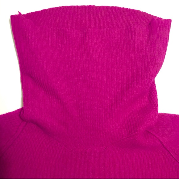 Crea Concept Cowl Neck Sweater Wool Pullover Cropped Boxy Crop Magenta Pink 40 - Picture 9 of 16